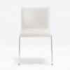 Silla Kuadra XL 2463 de Pedrali. Sillas de diseño. Sillas tapizadas den cuero.