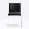 Silla Kuadra XL 2463 de Pedrali. Sillas de diseño. Sillas tapizadas den cuero.