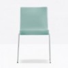 Silla Kuadra XL 2483/2493 de Pedrali. Sillas de diseño. Sillas tapizada en tela.