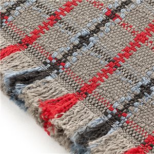 Cojín Big Garden Layers Tartan blue de GAN. Cojines de diseño moderno.