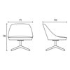 Butaca Kaiak Lounge 4R Tapizada Enea. Diseño moderono para salón o oficina.