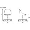 Silla tapizada Kaiak 5R Enea. Diseño original ideal para ambientes de oficinas.