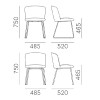 Silla Nym 2852/2882 de Pedrali. Sillas de diseño. Sillas tapizadas contract.