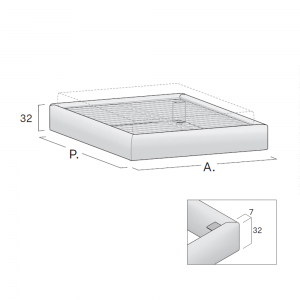 Cama Sommier tapizada Novamobili