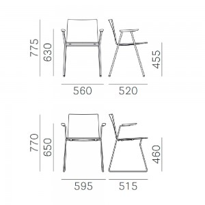 Sillón Osaka Metal 5712/5715 de Pedrali. Sillones de diseño. Sillas modernas contract.