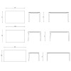 Mesa rectangular Allsize Gres para espacios exteriores de Fast. Mesas para terrazas.