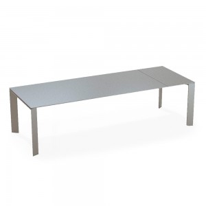 Mesa extensible Aluminio Moteado Grande Arche de Fast elegante y moderna. Mesas para exteriores.