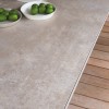 Mesa rectangular Gres Moai de Fast de exterior con diseño moderno y elegante.
