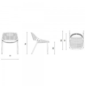 Silla Niwa de diseño moderno perfecta para espacios exteriores de Fast.