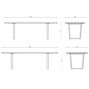 Mesa Orizon de Fast. Mesas modernas y versátiles para exteriores de Fast.