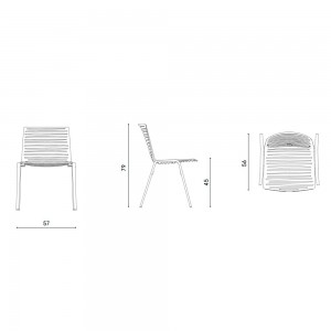 Silla Zebra de Fast. Sillas modernas y resistentes a espacios exteriores.