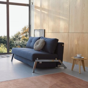 Sofá cama matrimonio de diseño Cubed 02 Cromo para salón de Innovation Living.