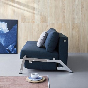 Sofá cama matrimonio de diseño Cubed 02 Cromo para salón de Innovation Living.