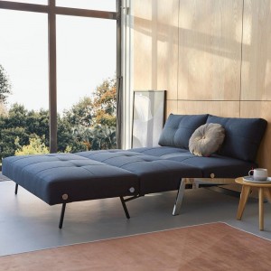 Sofá cama matrimonio de diseño Cubed 02 Cromo para salón de Innovation Living.