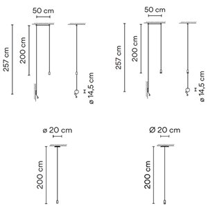 Lámpara suspensión Wireflow freeform Vibia
