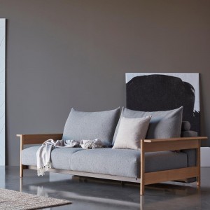 Sofá cama matrimonio Malloy wood de Innovation Living tapizado de alta calidad.