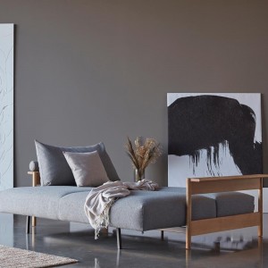 Sofá cama matrimonio Malloy wood de Innovation Living tapizado de alta calidad.