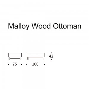 Puff Malloy Wood de Innovation Living. Diseño moderno y elegante ideal para salones.