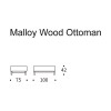 Puff Malloy Wood de Innovation Living. Diseño moderno y elegante ideal para salones.