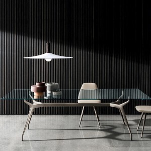 Mesa Arkos rectangular cristal Sovet Italia