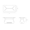 Mesa Arkos rectangular cristal Sovet Italia