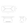 Mesa Arkos shaped rectangular cristal Sovet Italia