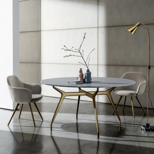 Mesa Arkos redonda cristal Sovet Italia