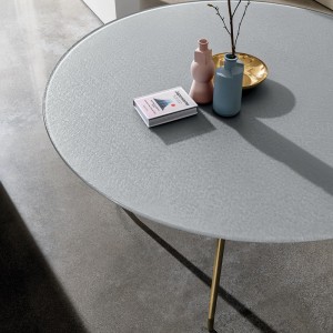 Mesa Arkos redonda cristal Sovet Italia