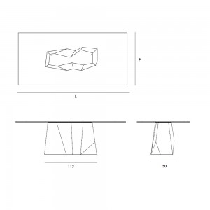 Mesa GranDeod rectangular Sovet Italia