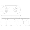 Mesa ovalada Elephante para salón de Mogg. Mesas de diseño original y auténtico.