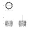 Lámpara de suspensión Amazzonio de Mogg. Lámparas modernas de diseño italiano para salón.