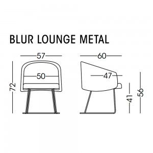 Sillón lounge Blur metal Doos
