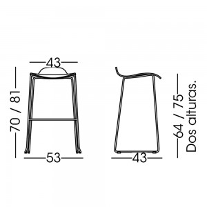Taburete Dalia T02 Metal Doos