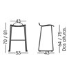 Taburete Dalia T02 Metal Doos