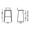 Taburete Karen metal Doos