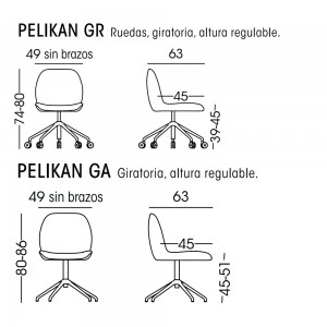 Silla Pelikan giratoria Doos