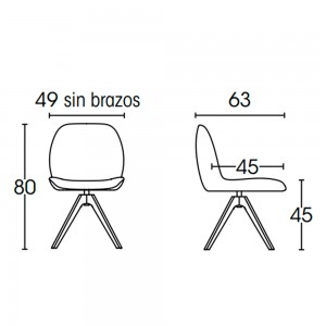 Silla Pelikan giratoria madera Doos