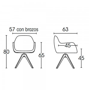 Sillón Pelikan giratorio madera Doos