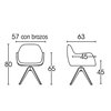 Sillón Pelikan giratorio madera Doos