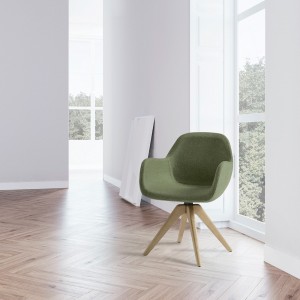 Sillón Pelikan giratorio madera Doos