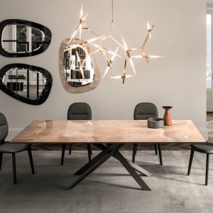 Mesa 4x4 Extensible Cemento Ozzio Design