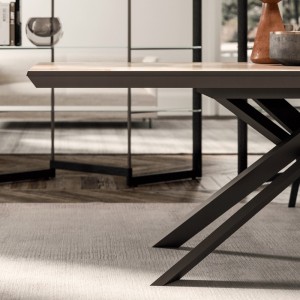 Mesa 4x4 Extensible Cemento Ozzio Design