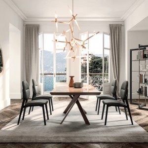 Mesa 4x4 Extensible Cemento Ozzio Design