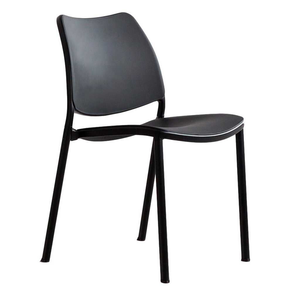 Silla Gas Negra Polipropileno Stua
