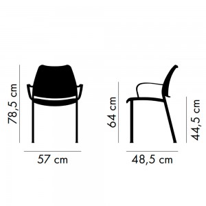 Sillón Gas Cromo Polipropileno Stua