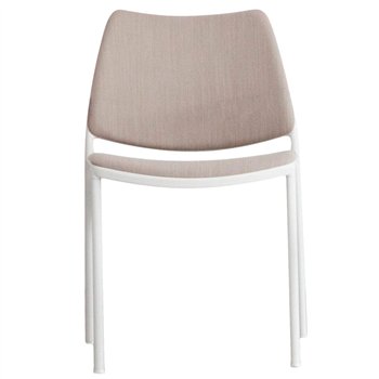 Silla Gas Blanca Tapizada Stua