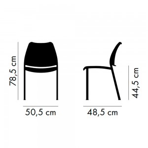 Silla Gas Cromo Tapizada Stua