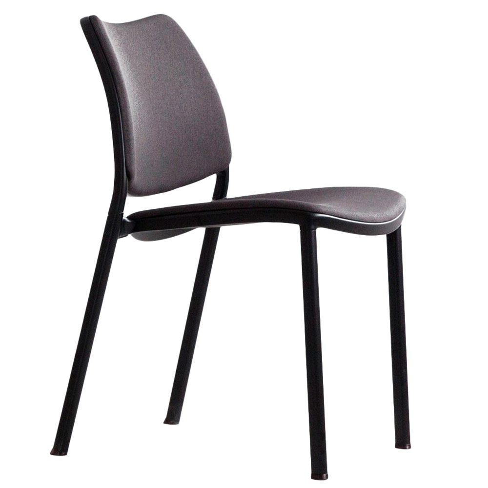 Silla Gas Negra Tapizada Stua
