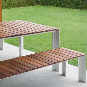 Mesa Deneb: Aluminio Blanco