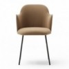 Sillón con brazos y  base metálica de diseño Aleta para espacios públicos de Viccarbe.